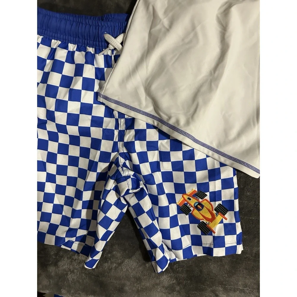 Gymboree Race car Two Piece Swim Trunks Set Size 6